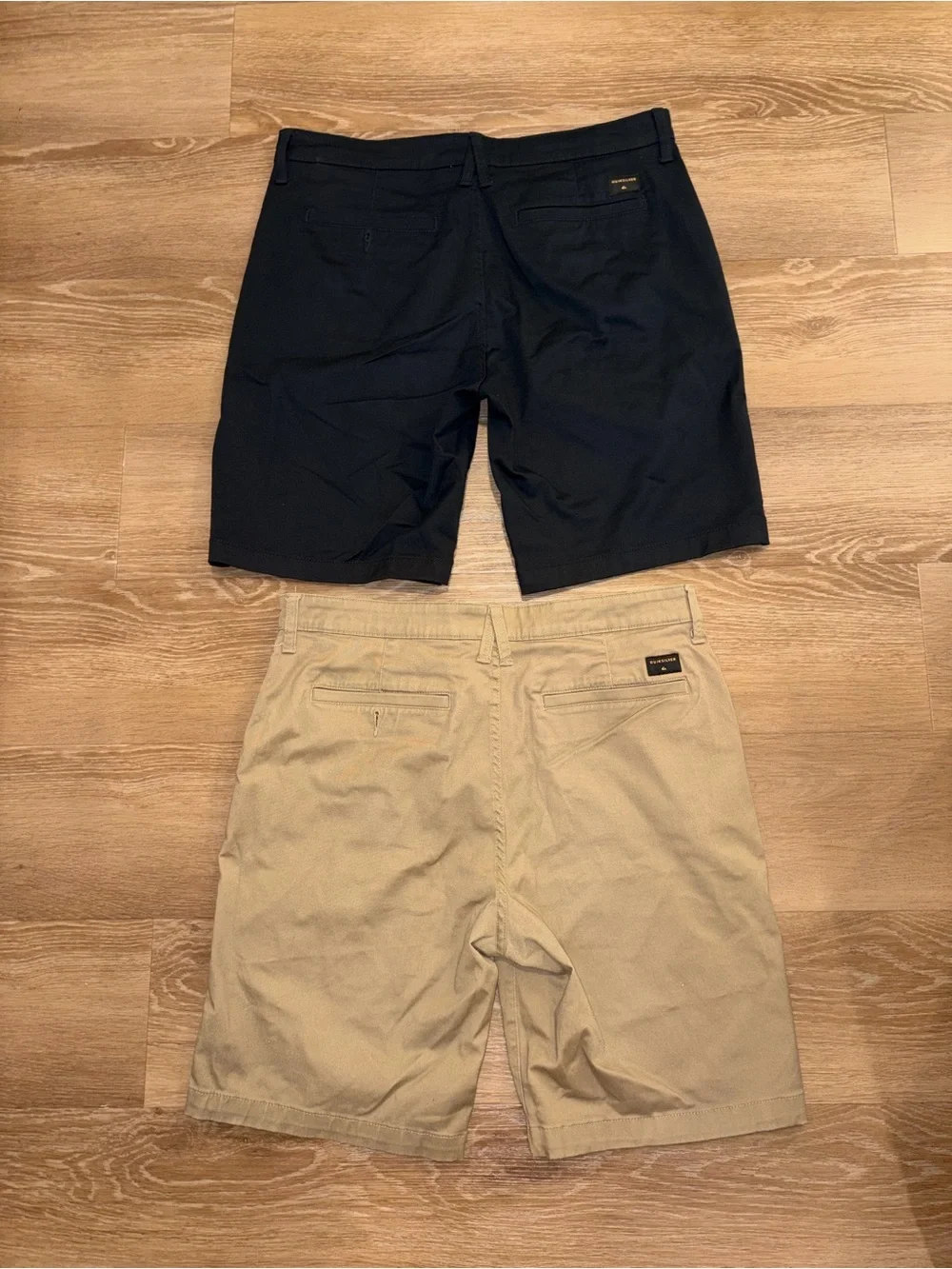 2 Quiksilver Men’s Everyday Union Stretch Shorts Size 33 & 34 Black Khaki Used